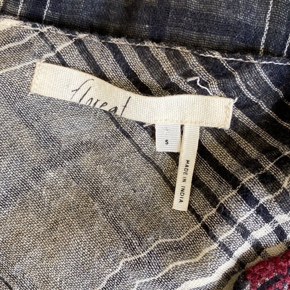 Anthropologie Floreat Embroidered Plaid Tunic Womens S - Picture 5 of 6